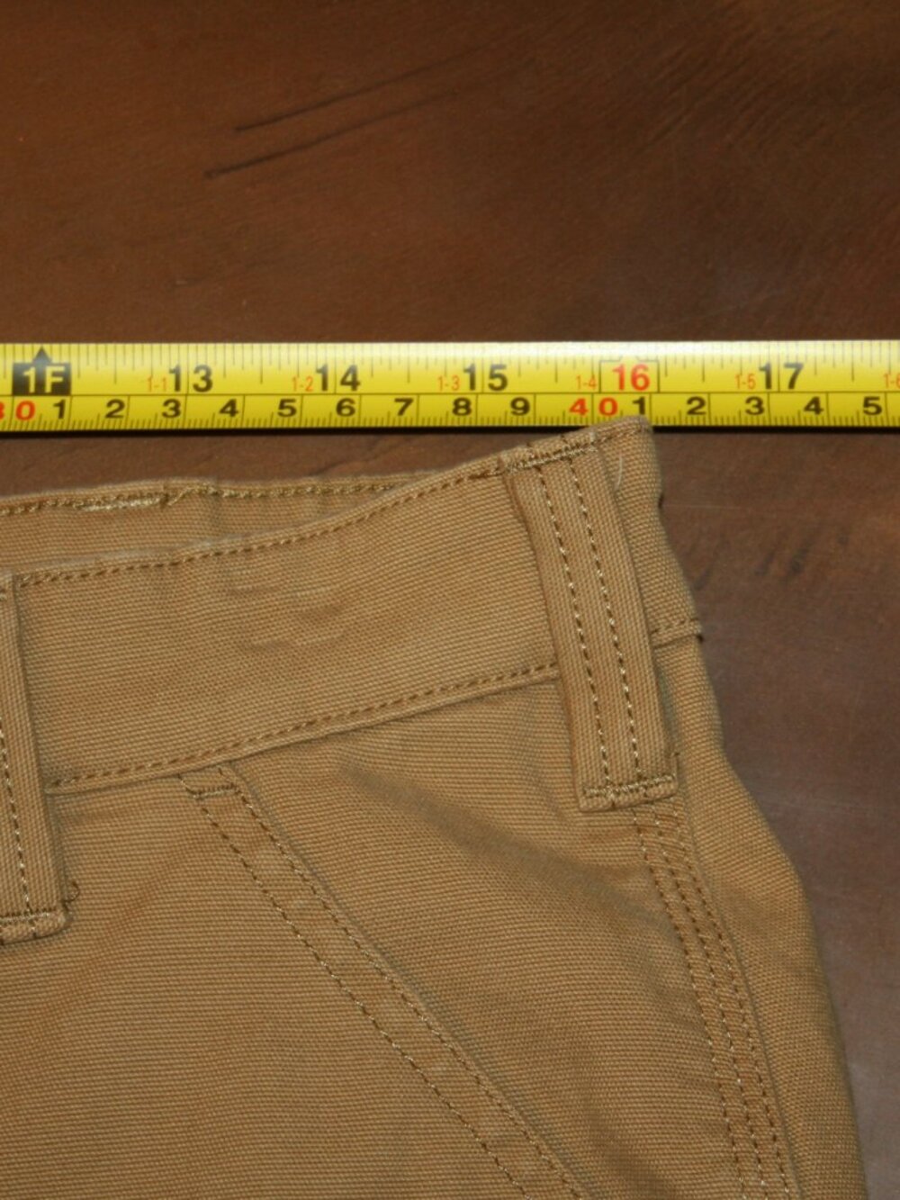 CARHARTT Original Fit 10 Tan Flex Canvas Cargo Shorts Waist: 32" Womens Stretch - Picture 7 of 7